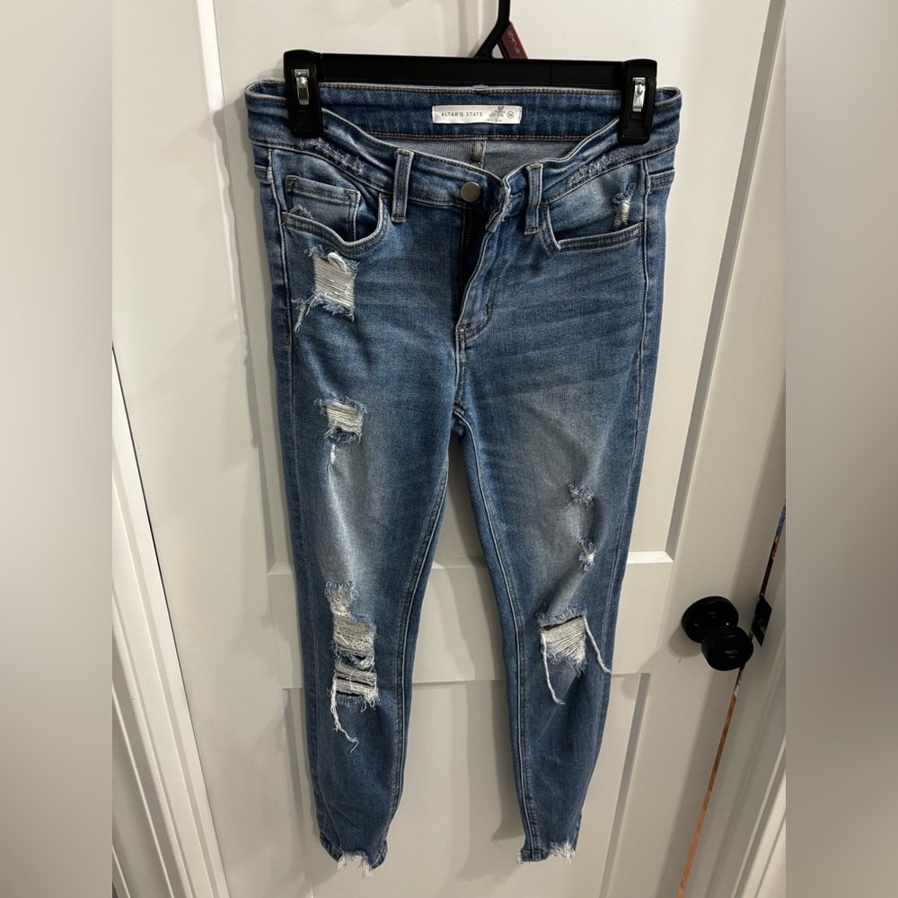 Altar'd State Light Blue Denim Pants